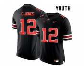 2016 Youth Ohio State Buckeyes C.Jones #12 College Football Limited Jersey - Blackout