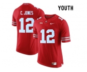 2016 Youth Ohio State Buckeyes C.Jones #12 College Football Limited Jersey - Scarlet