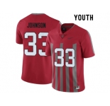 2016 Youth Ohio State Buckeyes Pete Johnson #33 College Football Alternate Elite Jersey - Scarlet