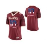 2016 US Flag Fashion Men's Oklahoma Sooners #10 College Limited Football Jersey - Crimson