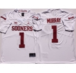 Oklahoma Sooners #1 Kyler Murray White College Football Jersey