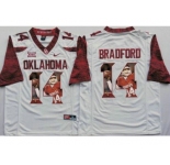 Oklahoma Sooners #14 Sam Bradford White Player Fashion Stitched NCAA Jersey