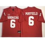 Oklahoma Sooners #6 Baker Mayfield Red College Football Jersey