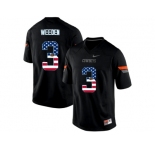 2016 US Flag Fashion Men's Oklahoma State Cowboys Brandon Weeden #3 Pro Combat College Football Jersey - Black