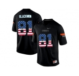 2016 US Flag Fashion Men's Oklahoma State Cowboys Justin Blackmon #81 Pro Combat College Football Jersey - Black