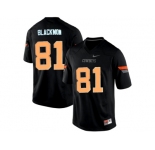 Men's Oklahoma State Cowboys Justin Blackmon #81 Pro Combat College Football Jersey - Black