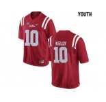 Youth Ole Miss Rebels Chad Kelly #10 College Football Limited Jersey - Red