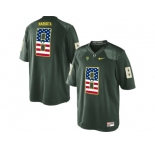 2016 US Flag Fashion Men's Oregon Duck Marcus Mariota #8 College Football Limited Jerseys - Green