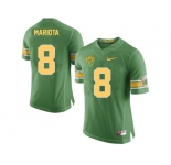 Men's Oregon Duck Marcus Mariota #8 College Football 20th Anniversary Throwback Jerseys - Apple Green