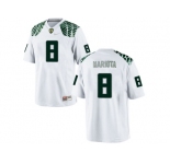 Men's Oregon Duck Marcus Mariota #8 College Football Limited Jerseys - White