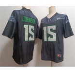Men's Oregon Ducks #15 Tez Johnson Black 2024 F.U.S.E. Stitched Jersey