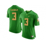 Men's Oregon Ducks Vernon Adams Jr.#3 College Football Limited Jersey - Apple Green