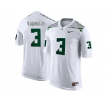 Men's Oregon Ducks Vernon Adams Jr.#3 College Football Limited Jersey - White