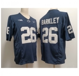 Men Penn State Nittany Lions #26 Saquon Barkley Navy Blue F U S E College Football Jersey