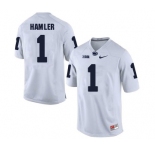 Men's Penn State Nittany Lions #1 KJ Hamler NCAA White Stitched Jersey