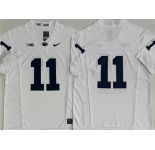Men's Penn State Nittany Lions #11 Abdul Carter White 2024 F.U.S.E. No Name Stitched Jersey
