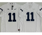 Men's Penn State Nittany Lions #11 Abdul Carter White 2024 F.U.S.E. No Name Stitched Jersey