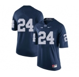 Men's Penn State Nittany Lions #24 Miles Sanders NCAA Navy Blue Stitched Jersey Without Name