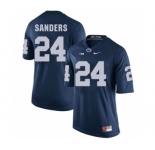 Men's Penn State Nittany Lions #24 Miles Sanders NCAA Navy Blue Stitched Jersey
