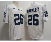 Men's Penn State Nittany Lions #26 Saquon Barkley White Stitched Jersey