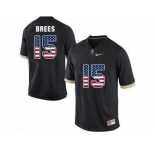 2016 US Flag Fashion Purdue Boilermakers Drew Brees #15 College Football Jersey - Black
