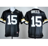 Men's Purdue Boilermakers #15 Drew Brees Black Jersey