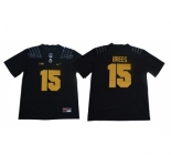 Purdue Boilermakers #15 Drew Brees Black Nike College Football Jersey