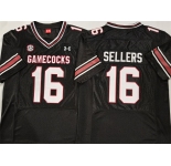 Men's South Carolina Fighting Gamecocks #16 LaNorris Sellers Black Stitched Jersey