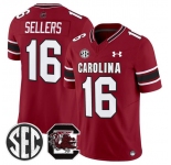 Men's South Carolina Fighting Gamecocks #16 LaNorris Sellers Garnet 2025 F.U.S.E. Stitched Jersey