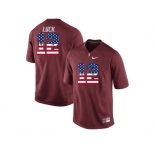 2016 US Flag Fashion-2016 Men's Stanford Cardinal Andrew Luck #12 College Football Jersey - Cardinal
