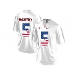 2016 US Flag Fashion-2016 Men's Stanford Cardinal Christian McCaffrey #5 College Football Jersey - White