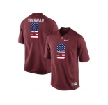 2016 US Flag Fashion-2016 Men's Stanford Cardinal Richard Sherman #9 College Football Jersey - Cardinal