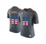 2016 US Flag Fashion 2016 Tennessee Volunteers Joshua Dobbs #11 College Football Limited Jersey - Grey