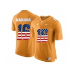 2016 US Flag Fashion 2016 Tennessee Volunteers Peyton Manning #16 College Football Limited Jersey - Orange