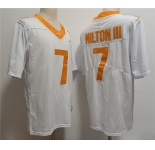 Men's Notre Tennessee Volunteers #7 Joe Milton III White Stitched Jersey