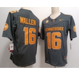 Men's Tennessee Volunteers #16 Peyton Manning Grey FUSE College Stitched Jersey