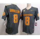 Men's Tennessee Volunteers #8 Nico Iamaleava Grey FUSE College Stitched Jersey