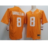 Men's Tennessee Volunteers #8 Nico Iamaleava Orange Stitched Jersey