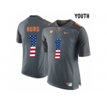 2016 US Flag Fashion 2016 Youth Tennessee Volunteers Jalen Hurd #1 College Football Limited Jersey - Grey