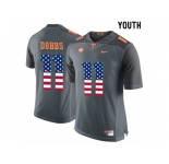 2016 US Flag Fashion 2016 Youth Tennessee Volunteers Joshua Dobbs #11 College Football Limited Jersey - Grey