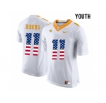 2016 US Flag Fashion 2016 Youth Tennessee Volunteers Joshua Dobbs #11 College Football Limited Jersey - White