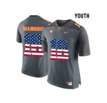 2016 US Flag Fashion 2016 Youth Tennessee Volunteers Peyton Manning #16 College Football Limited Jersey - Grey