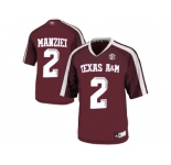 2016 Men'sTexas A&M Aggies Johnny Manziel #2 College Football Authentic Jersey - Maroon