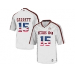 2016 US Flag Fashion 2016 Men'sTexas A&M Aggies Myles Garrett #15 College Football Authentic Jersey - White