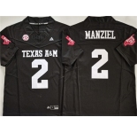 Men's Texas A&M Aggies Lions #2 Johnny Manziel Black 2025 F.U.S.E. Stitched Jersey