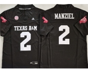 Men's Texas A&M Aggies Lions #2 Johnny Manziel Black 2025 F.U.S.E. Stitched Jersey