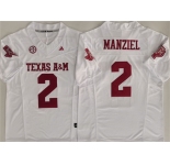 Men's Texas A&M Aggies Lions #2 Johnny Manziel White 2025 F.U.S.E. Stitched Jersey