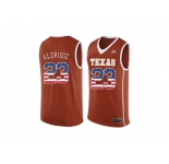 2016 US Flag Fashion-Men's Texas Longhorns LaMarcus Aldridge #23 College Basketball Throwback Jersey - Burnt Orange