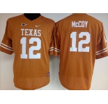 Men's Texas Longhorns 12 Colt McCoy Orange Nike College Jersey