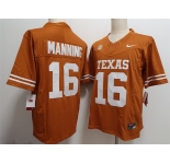Men's Texas Longhorns #16 Arch Manning Orange F.U.S.E Stitched Jersey